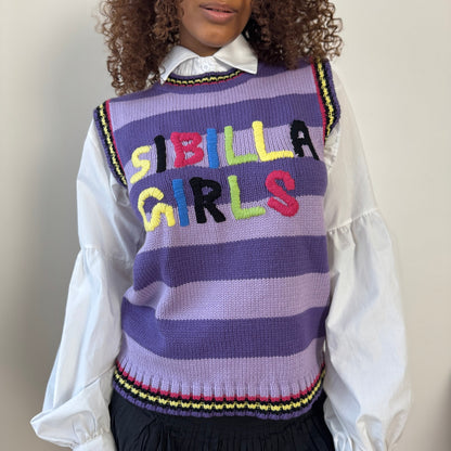 Vintage Italian “Sibilla Girls” knit vest (S/M)