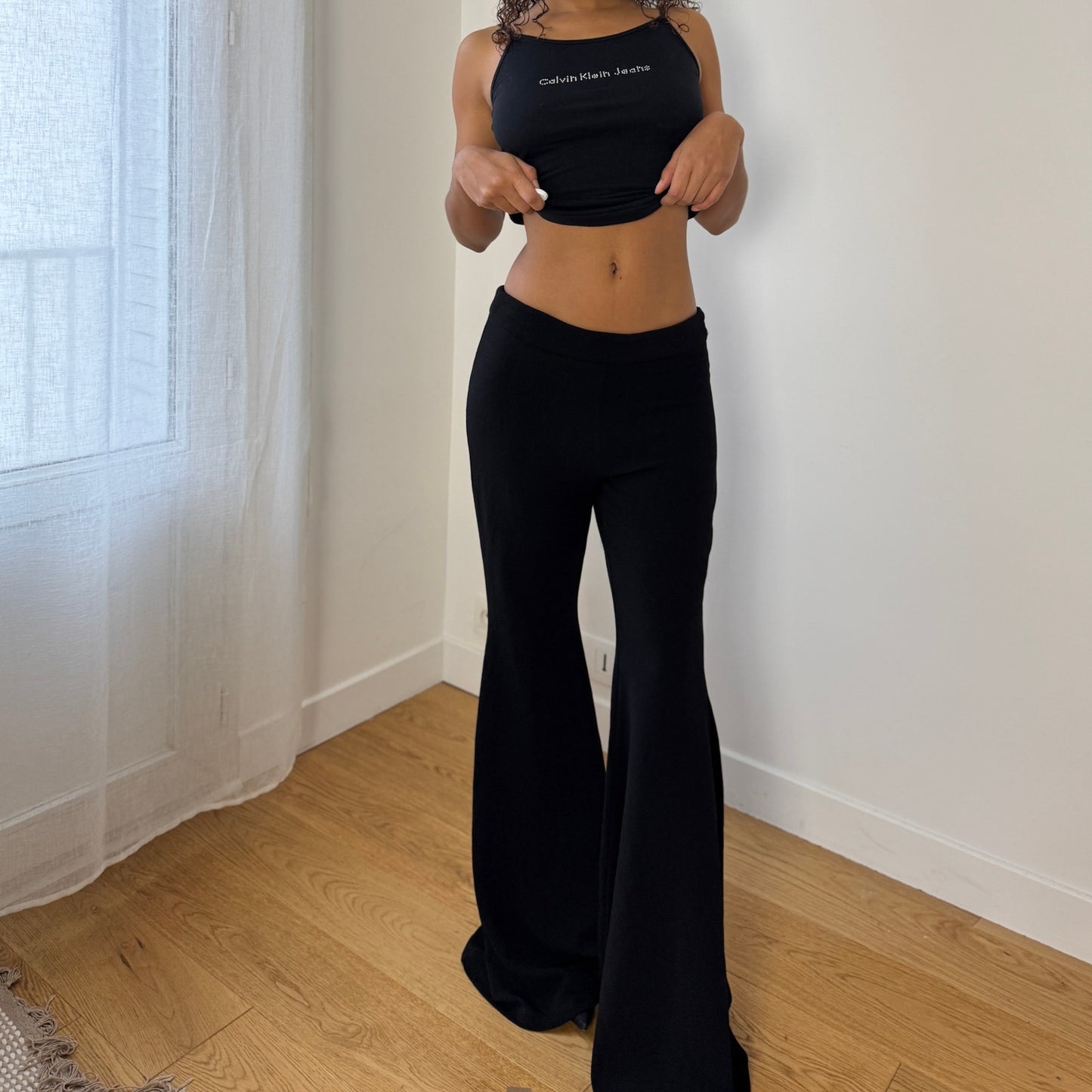 Wild Pony Black Low Rise Flare Pants (Small)