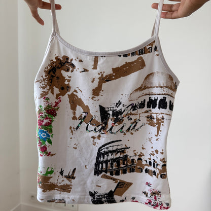 Vintage Graphic Spaghetti-Strap Cami (S)