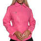Vintage Y2K Barbie Pink Leather Jacket (XS-M)