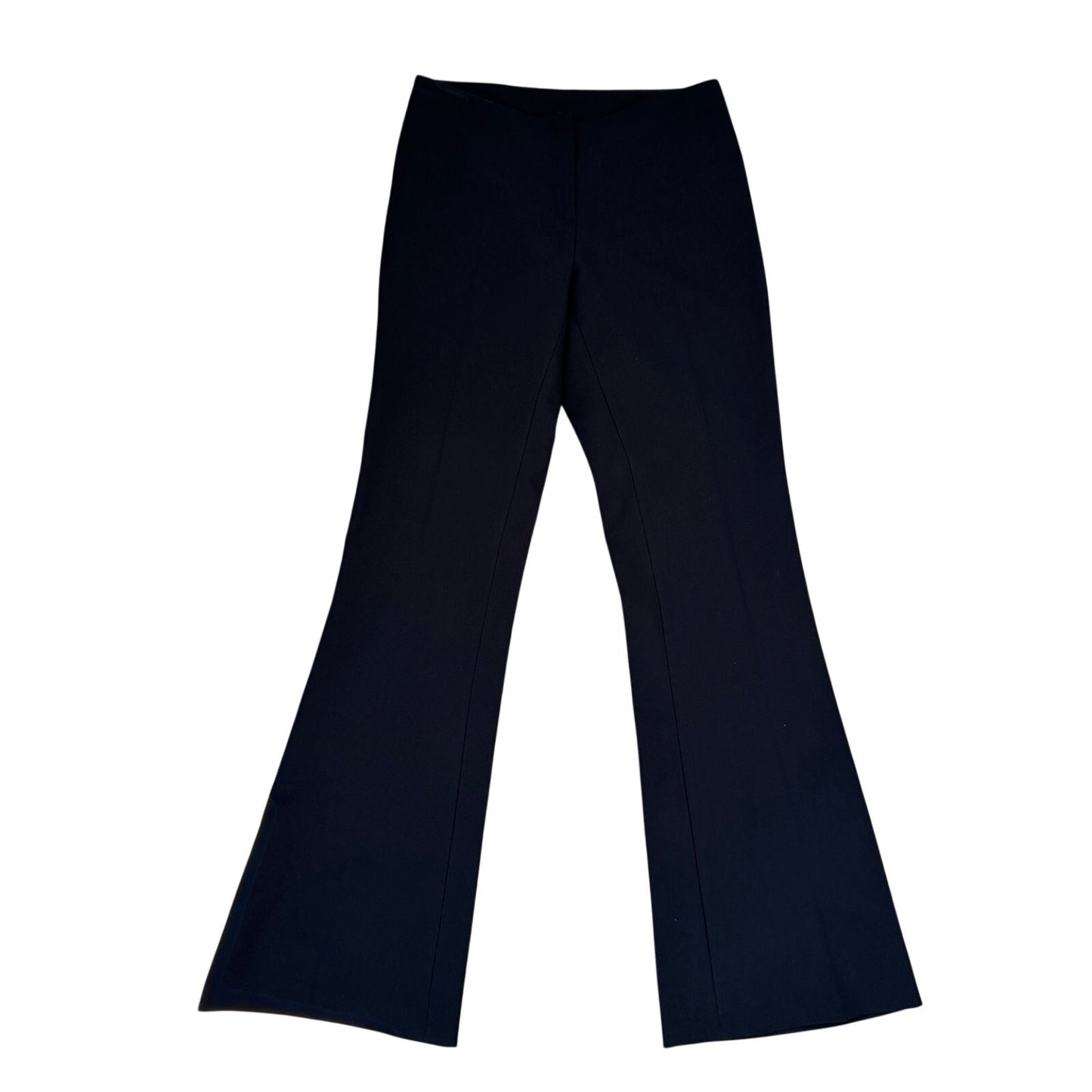 Vintage black low rise flare pants bootcut minimal stretch Y2K Italy (XS)