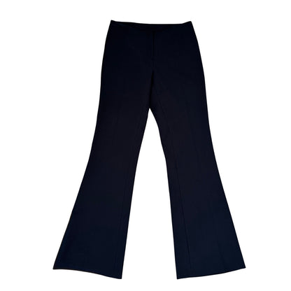 Vintage black low rise flare pants bootcut minimal stretch Y2K Italy (XS)