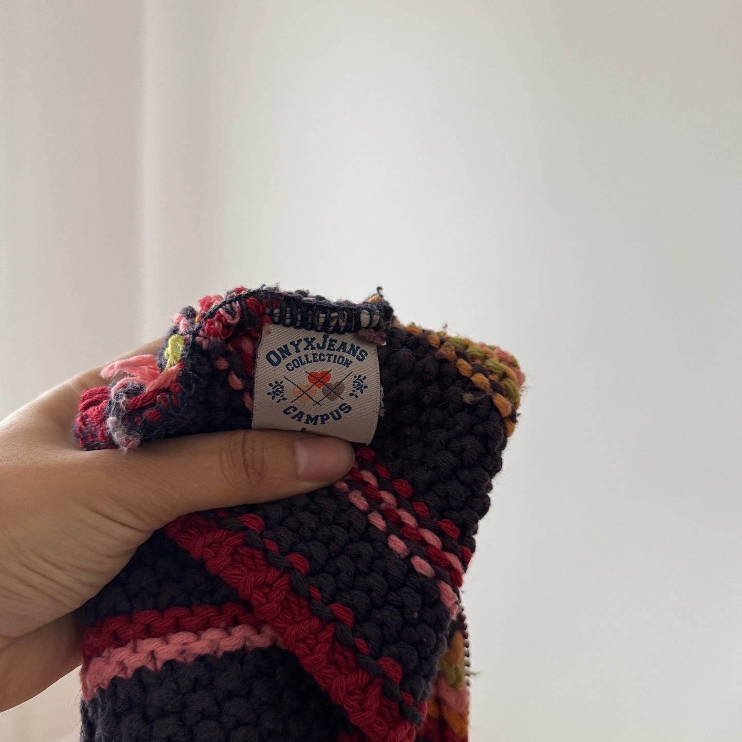 Vintage Onyx Italian Striped Knit Zip Cardigan (S/M)