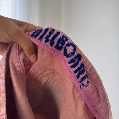 Y2K Pink Corduroy Graphic Mini Skirt (S)