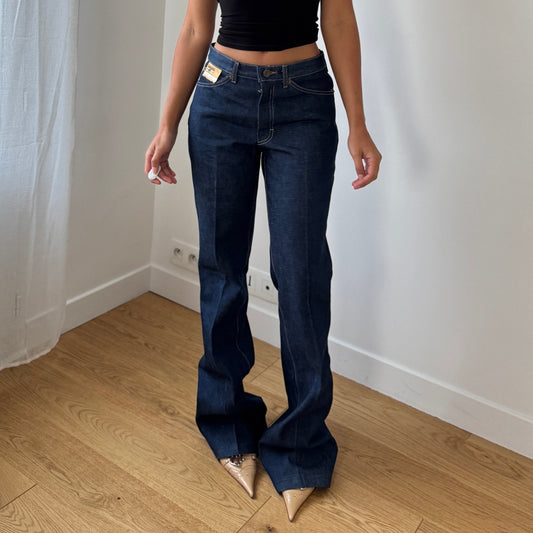 Euro Vintage Mustang Dark-Wash Deadstock Jeans (Small)