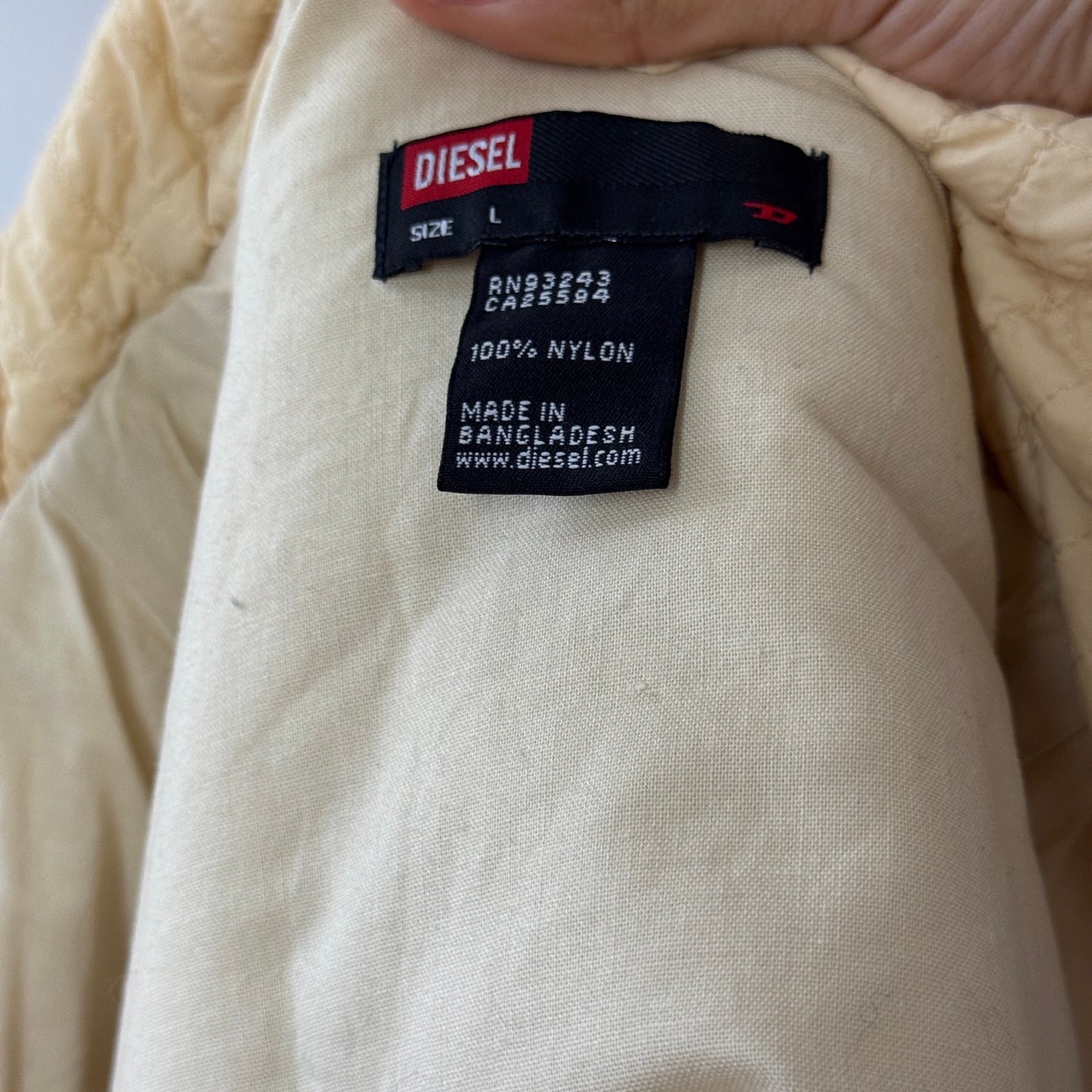 Vintage Diesel Two-Tone Embroidered Puffer Jacket (Small)