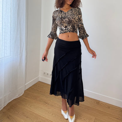 Vintage Mesh Leopard Face Top (XS/S)