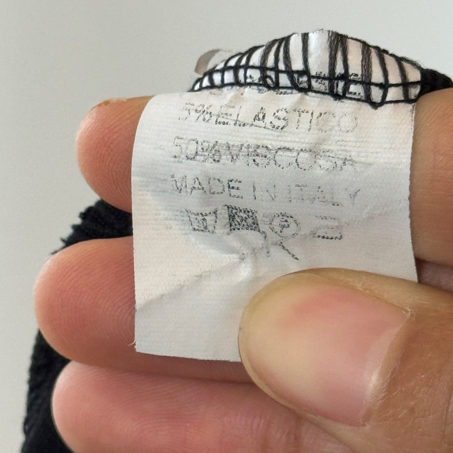 Vintage Italian black ruffle hem slinky skirt (S)