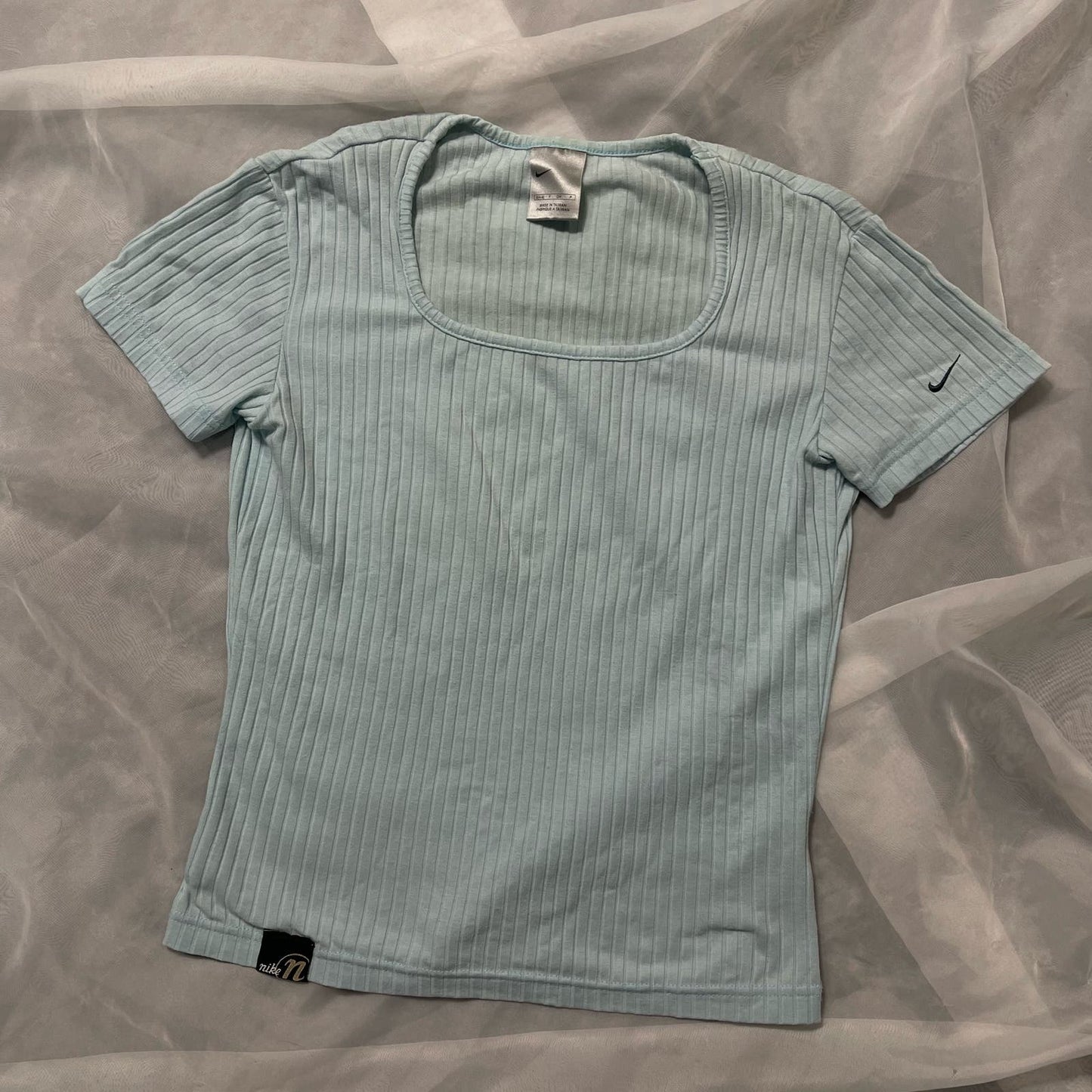 Vintage 00s Nike baby blue sporty cotton baby tee (XS-S)