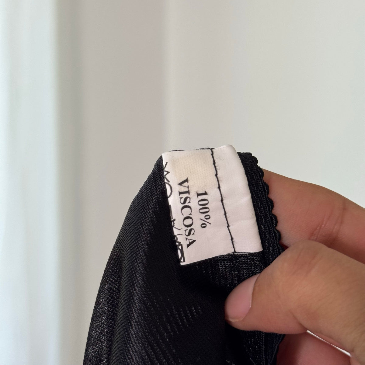 Vintage Italian Black Floral Sheer Mesh Midi Skirt (S)