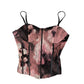 00s abstract floral lace corset bustier top (XS/S)