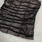 Ruched Black and Pink Mesh Cami Top Size S Ruched Square Neckline Made in Italy