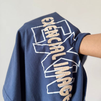 Vintage Italian Graphic Sleeveless Polo Top Mesh Back Y2K (S)