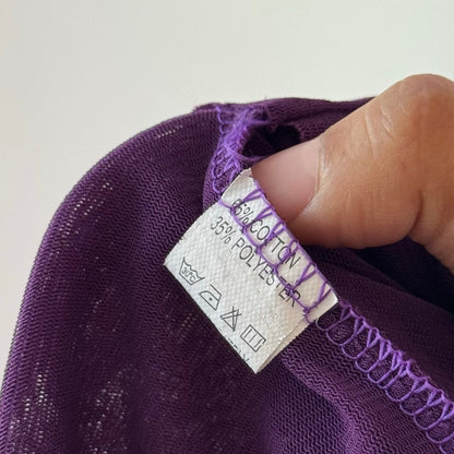 Vintage Purple Sequins Ruffle Mesh Cami Top Euro Y2K (S/M)