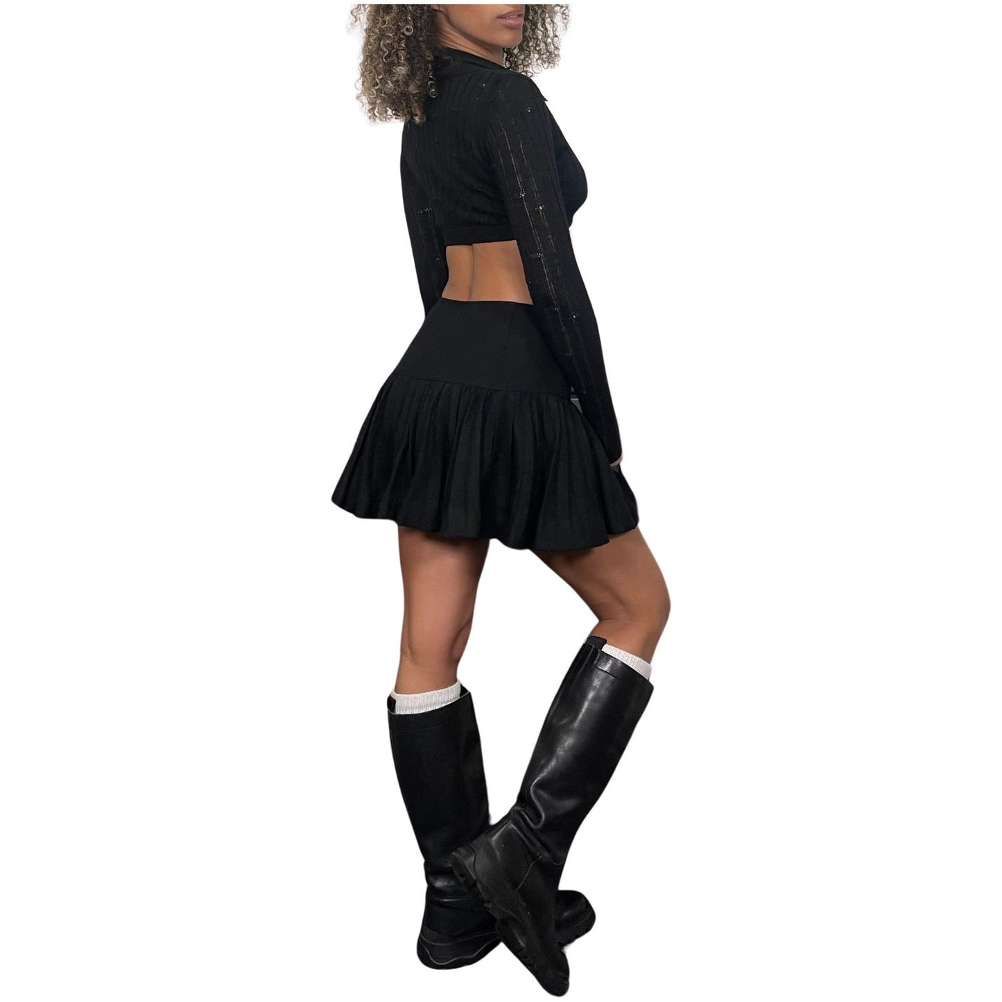 Vintage Burberry Black Mini Skirt (XS-S) Ballet Coquette