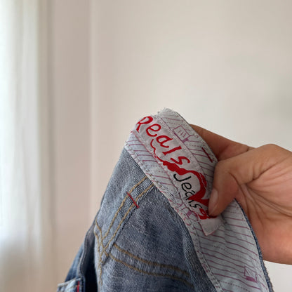 Vintage Y2K Low Rise Flare Jeans Embroidered Pocket Denim (S) ⠀