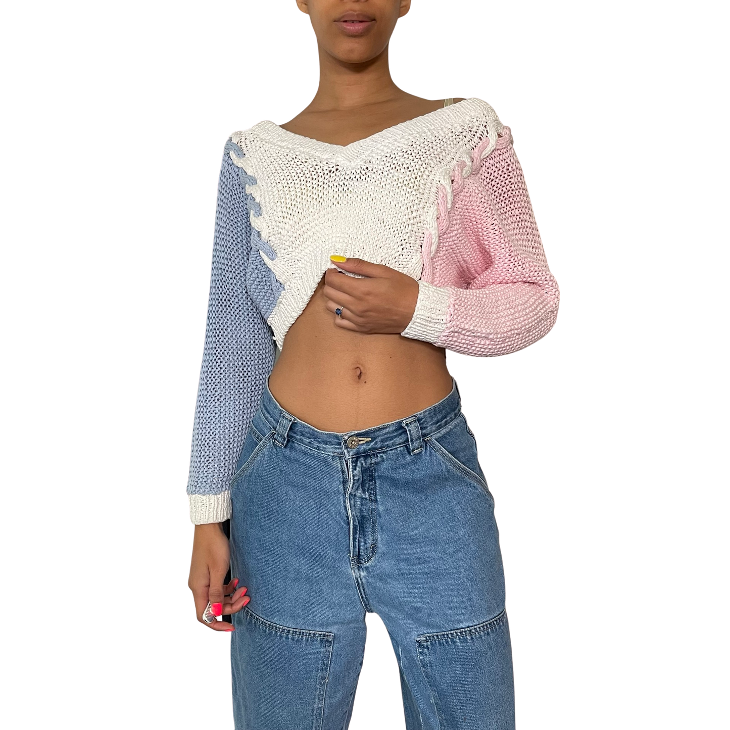 VINTAGE 90S PASTEL KNITTED SWEATER (XS-L)