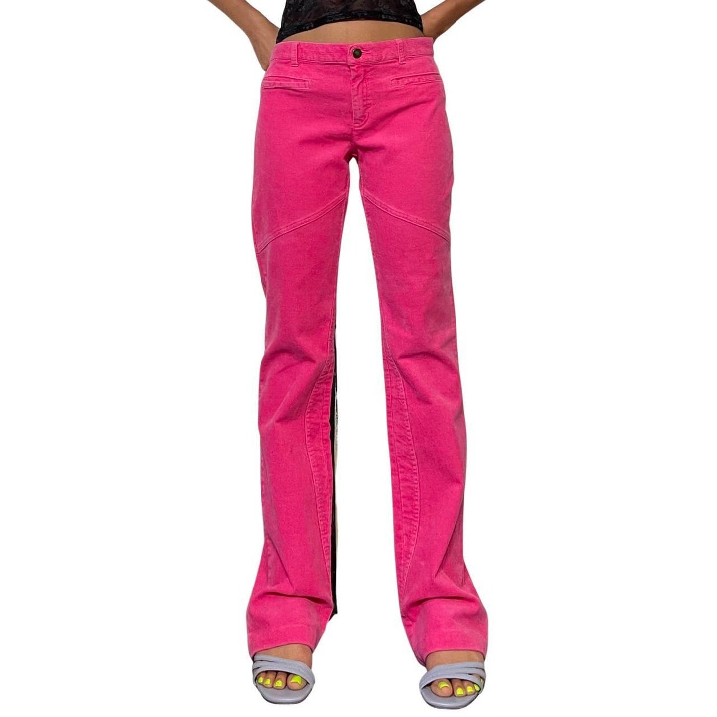 Vintage y2k United Colors of Benetton Pink Corduroy Pants