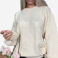 Vintage Burberry spell out sweater in color cream (XS-XL) Embroidered