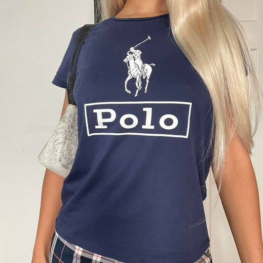 Vintage 2000s Polo Ralph Lauren Spell out T-shirt (XS-S)