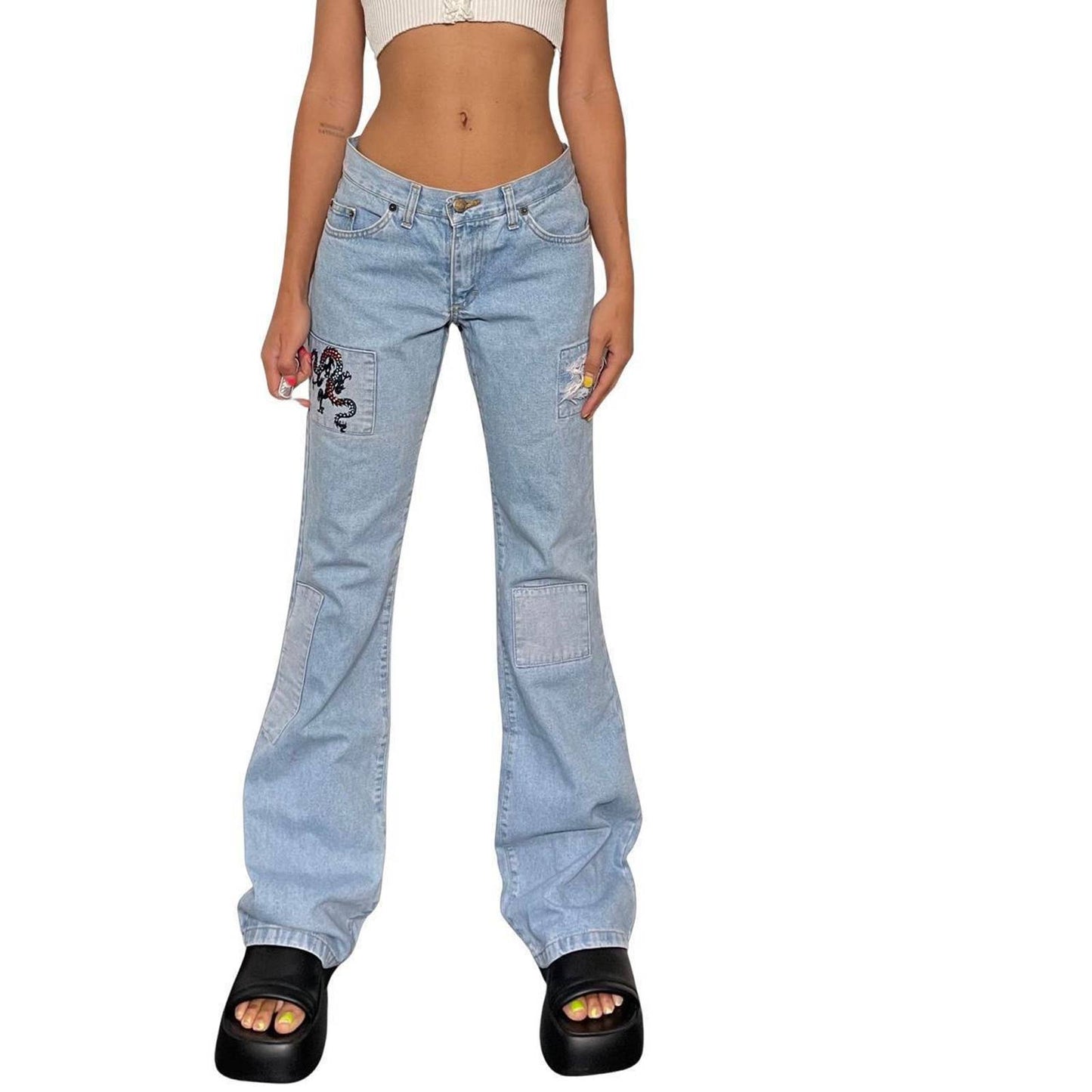 Vintage 2000s Mid Rise Flare Jeans (S)