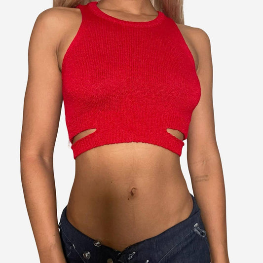 Italian Vintage 90s cut-out top (XS-S)